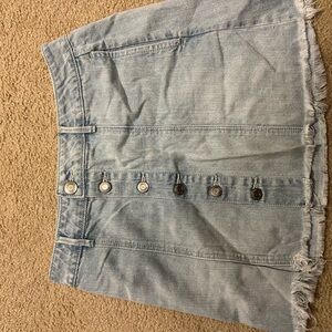 American Eagle Denim Button-Front Skirt